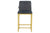 Karrige Bar Stool Hydro metal golden legs-velvet dark grey/CODE PAK029-000182