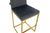 Karrige Bar Stool Hydro metal golden legs-velvet dark grey/CODE PAK029-000182