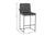 Karrige Bar Stool Hydro metal golden legs-velvet dark grey/CODE PAK029-000182