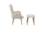 POLTRON  with footrest-cushion  velvet grey-natural 68x72x98cm/ /CODE PAK029-000157