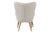 POLTRON  with footrest-cushion  velvet grey-natural 68x72x98cm/ /CODE PAK029-000157