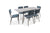 Tavoline ngrenie grey cement-blue 120-160x80x76cm/CODE PAK 200-000203
