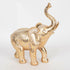 DEKOR ΕLEPHANT, POLYRESIN,  WHITE-GOLD, 20x11.5x25cm, 15x5x13cm / CODE   752-11613