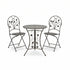 Set/ 3 Tavoline me 2 karrige anthracite antique metal/CODE Pak137-000001