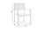 KARRIGE aluminum-textilene garden armchair white/CODE PAK152-000002