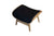 STOL solid wood walnut-fabric black 63x50x46cm/CODE PAK167-000003