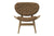 Karrige  pëlhurë e fortë/ druri arre-kafe 77x70x82cm/CODE Pak167-000019