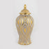 VAZO CERAMIC SILVER - GOLD 17.3x17.3x36.8cm/CODE 752-20017