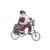 DEKOR FABRIC/METAL SANTA ON BIKE RED/WHITE 42X18X38/ CODE 2-70-832-0034