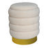 Stol OTTOMAN  boucle  cream-golden D36x44cm/CODE PAK257-000014