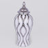 VAZO, CERAMIC WHITE - SILVER 18.8x18.8x42.6cm / CODE 752-20285