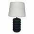Abazhur tavoline    E27 ceramic D26x37cm in   black-beige  /CODE PAK387-000020