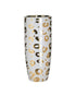 VAZO CERAMIC VASE WHITE/GOLDEN 13Χ30/CODE 3-70-129-0205