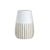 VAZO DRURI WOODEN VASE NATURAL/WHITE Φ20Χ30/CODE 3-70-804-0065