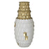 Vazo CERAMIC VASE WHITE/GOLDEN Φ16Χ35/CODE 3-70-847-0062