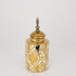 VAZO CERAMIC WHITE - GOLD 12.5x12.5x28cm/CODE 752-20077