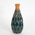 VAZO CERAMIC TERRACOTA - DARK GREEN 12.1x12.1x28.5cm/CODE 752-20226