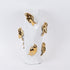 VAZO CERAMIC WHITE - GOLD 19.5x19.5x38.5cm/ CODE 752-20408