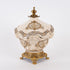 MBAJTESE EMBELSIRASH PORCELAIN WHITE - GOLD 21x21x28cm/ CODE 752-21027