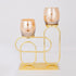 SHADAN WITH AMBER GLASS CUP METAL GOLD 2 POSITIONS 23x7.5x31.5cm/ CODE 752-24026