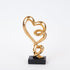 DEKOR,SCULPTURE HEART GOLD-BLACK 11x6.3x22.5cm/ Code 752-27146