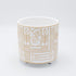 VAZO POT CERAMIC WHITE-BEIGE 17x17x16.5cm/ CODE 819-00492