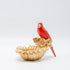 DEKOR BALL PARROT  RED-GOLD 17.5x12.5x13.5cm/CODE 819-00817