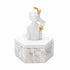 DEKOR  BOX WHITE - GOLD - MARBLE 8x8x12cm/CODE 819-00910