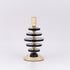 DEKOR CANDLE HOLDER  GLASS & METAL GOLD 10x22cm/ CODE 819-00981