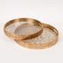 TABAKA WITH GLASS GOLD 36x36x4cm / CODE 819-01163A