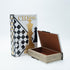 LIBER KUTI S/2  WHITE/BLACK/GOLD  27x18x7cm / 21x13x5cm/CODE 819-01351