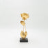 DEKOR FLOWERS POLYRESIN GOLD - BLACK 8.5x8.5x26cm/CODE 819-01428