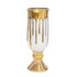VAZO CERAMIC WHITE-GOLD 16.5x16.5x47.2cm /CODE 819-01505