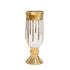 VAZO CERAMIC WHITE-GOLD 14.5x14.5x40.5cm /CODE 819-01506