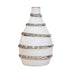 VAZO CERAMIC WHITE-SILVER 19.5x19.5x33cm /CODE 819-01512