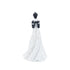 FIGURINE FEMALE WITH SHELL WHITE POLYRESIN WHITE - BLACK 15x12x29cm/CODE 819-01613