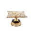 PLATE GLASS - METALLIC GOLD - BLACK 18x18x13cm /CODE 819-01731