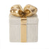 KUTI BIZHUSH POLYRESIN ECRU - GOLD 9.5x9.5x12cm/ CODE  819-01925
