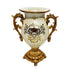 VAZO POLYRESIN WHITE - GOLD 21x14x28.5cm/CODE 819-02093