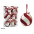 SET 6 TOPA  SET 6 BALLS 80MM WHITE/RED VELVET/ CODE AR-6510847