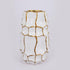 VAZO, CERAMIC WHITE - GOLD 14.5x14.5x25cm / CODE 752-20170
