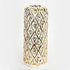 VAZO, CERAMIC WHITE - GOLD 15x15x37cm / CODE 752-20241