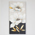 PANORAME CANVAS FLOWER WHITE - BLACK - GOLD  60x3x90cm/CODE 755-12056