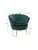 POLTRON VELVET ARMCHAIR DARK GREEN 83Χ76Χ78/52 / CODE 3-50-037-0010