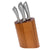 SET THIKASH INOKS ACACIA WOOD BLOCK HOLLOW KNIFE 6PCS/CODE 01.00.633