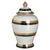 VAZO QERAMIKE CERAMIC VASE WHITE/BLACK/GOLDEN Φ16Χ30 / CODE 3-70-902-0184