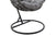 LEKUNDESE garden swing hanging metal-pp- pillow in gray color 109x100x197cm/CODE IM135-000007