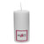 QIRI PARAFFIN CANDLE IN WHITE COLOR 9X18CM/CODE 3-80-474-0046