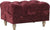 STOL VELVET W/WOODEN LEGS IN BURGUNDY 51X34X32CM/CODE 3-50-721-0139