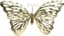 DEKOR MURI METALIK  BUTTERFLY GOLD 50X4X30CM/CODE 3-70-386-0121